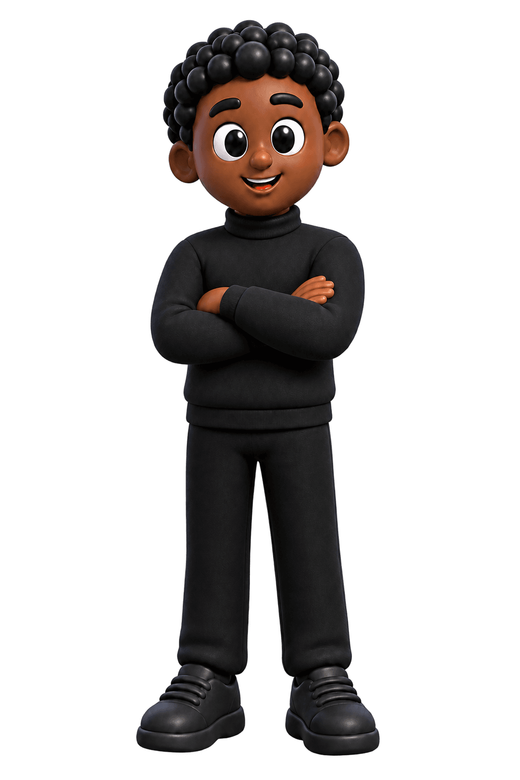 Kriqy character standing confidently with folded arms beside a verified proof workflow